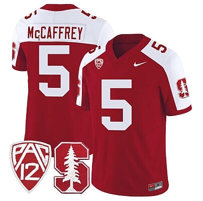 Christian McCaffrey Jersey #5 Standford Cardinal Jersey Vapor Limited College Football Crimson Alternate