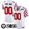Custom Georgia Bulldogs Jersey Name and Number Football 2023 Vince Dooley Patch White Limited All Stitched