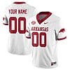 Custom Arkansas Razorback Jersey Name and Number Football All Stitched White