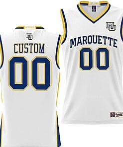 Custom Marquette Golden Eagles Jersey Name and Number NIL Basketball White