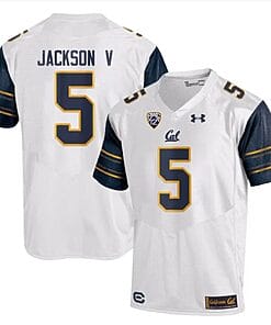 Cal Bears Jackson V Jersey #5 College Football 2023 Stitched White