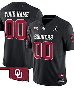 Custom Oklahoma Sooners Jersey Name and Number Vapor Limited College Football Stitched Black