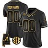 Custom Alabama Jersey Name and Number Gold Vapor Limited Alabama Map Black Gold All Stitched