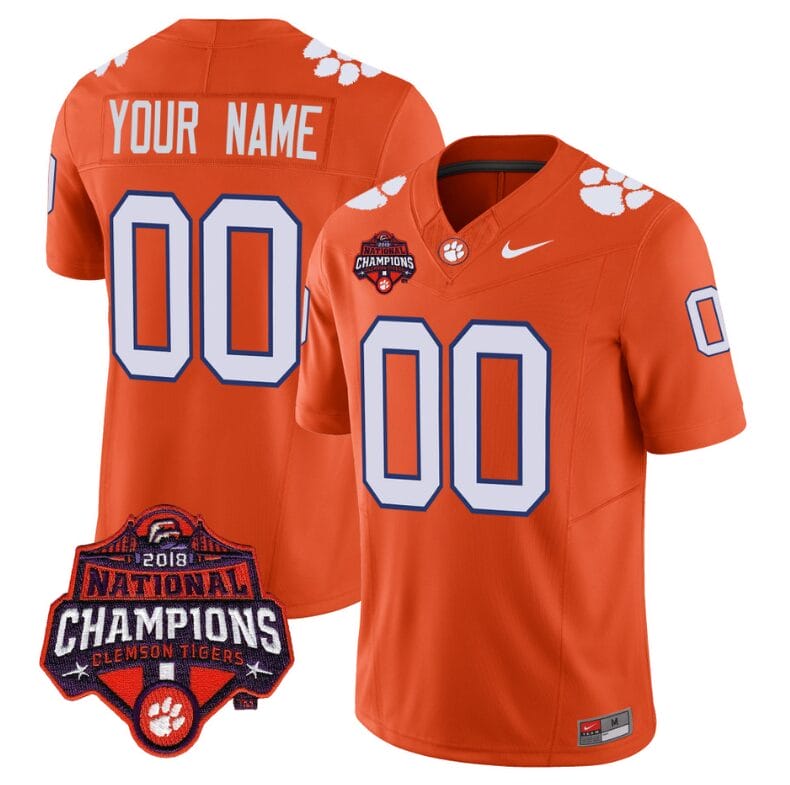 Custom Clemson Tigers Jersey Name and Number Vapor Limited College Football Stitched Orange
