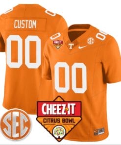 Custom Tennessee Vols Jersey Name and Number Football Cheez It Citrus Bowl Patch Orange
