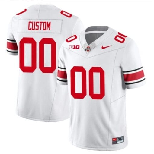 Custom Ohio State Jersey Name and Number College Football Stitched White