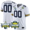 Custom Michigan Wolverines Jersey Name and Number 2023 Big Ten Back to Back Champions Patch White