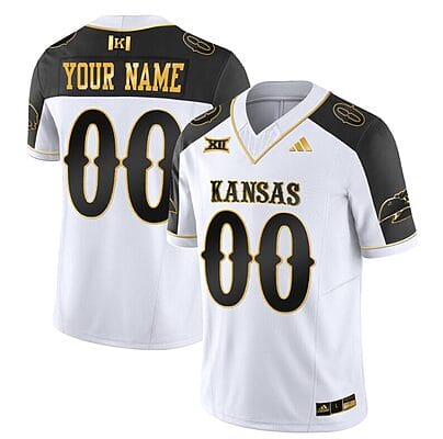 Custom Kansas Jayhawks Jersey Blackhawk Name and Number Vapor Limited Football Stitched Inverted