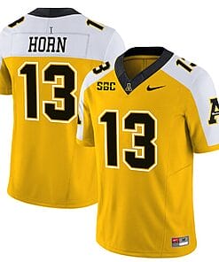 Christan Horn Jersey #13 Appalachian State Mountaineers Vapor Limited College Football Yellow Alternate