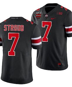 CJ Stroud Jersey #7 Ohio State Buckeyes Ohio Stadium Patch College Football Black