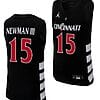 Cincinnati Bearcats John Newman III Jersey #15 Black Basketball Unisex Replica