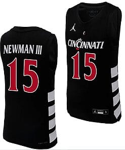 Cincinnati Bearcats John Newman III Jersey #15 Black Basketball Unisex Replica