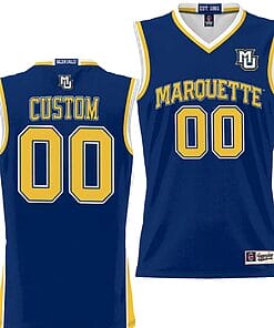 Custom Marquette Golden Eagles Jersey Name and Number NIL Basketball Navy