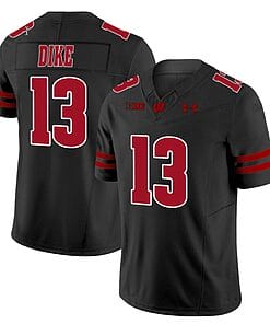 Chimere Dike Jersey #13 Wisconsin Badgers Vapor Limited College Football Black