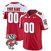 Custom Wisconsin Badgers Jersey Name and Number Vapor Limited College Football Red Alternate