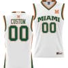 Custom Miami Hurricanes Jersey Name and Number NIL College Basketball Lightweight White