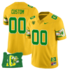 Custom Oregon Ducks Jersey Oregon State Patch Name and Number ‘Mighty Oregon’ Throwback Football Yellow