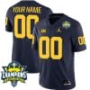 Custom Michigan Wolverines Jersey Name and Number 2023 Big Ten Champions Patch Navy