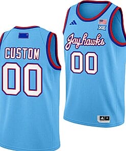 Custom Kansas Jayhawks Jersey Name and Number Basketball DRIP Alternate 2023-24 Baby Blue
