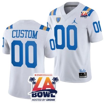 Custom UCLA Bruins Jersey Name and Number 2023 LA Bowl College Football White