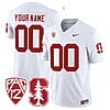 Custom Stanford Cardinal Jersey Name and Number Vapor Limited College Football White