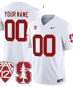 Custom Stanford Cardinal Jersey Name and Number Vapor Limited College Football White