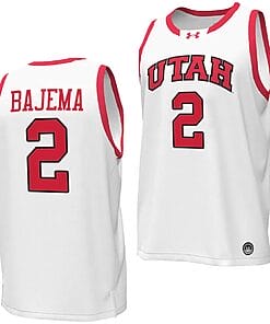 Cole Bajema Jersey #2 Utah Utes College Basketball 2023-24 Replica White