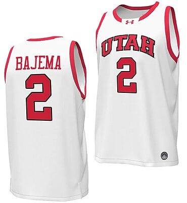 Cole Bajema Jersey #2 Utah Utes College Basketball 2023-24 Replica White