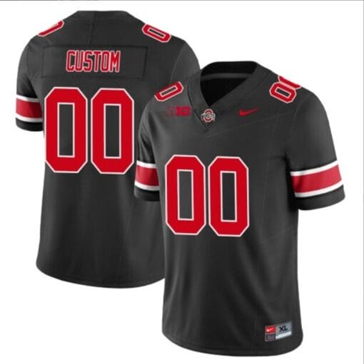 Custom Ohio State Jersey Name and Number College Football Stitched Black