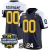 Custom Michigan Wolverines Jersey Name and Number Vapor Limited Football 2024 National Champions Patch Alternate