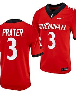 Cincinnati Bearcats Evan Prater Jersey #3 Red 2023 Alternate College Football