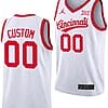 Custom Cincinnati Bearcats Jersey Name and Number 70s Throwback Basketball White