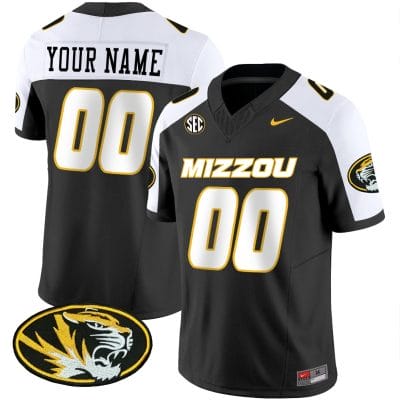 Custom Missouri Tigers Jersey Name and Number Vapor Limited College Football Stitched Black Alternate