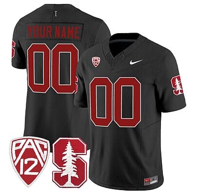Custom Stanford Cardinal Jersey Name and Number Vapor Limited College Football Black