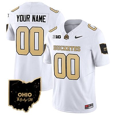 Custom Ohio State Jersey Name and Number Special Vapor Limited College Football Stitched Ohio Patch White