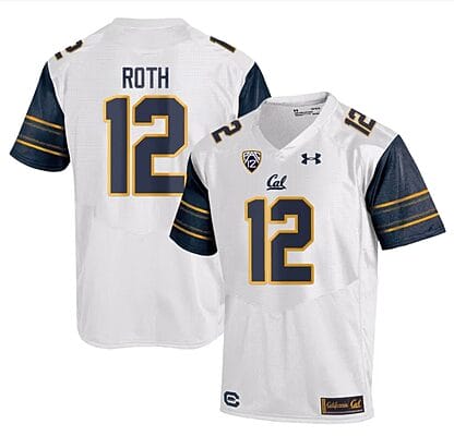 Cal Bears Joe Roth Jersey #12 College Football 2023 Stitched White