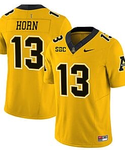 Christan Horn Jersey #13 Appalachian State Mountaineers Vapor Limited College Football Yellow