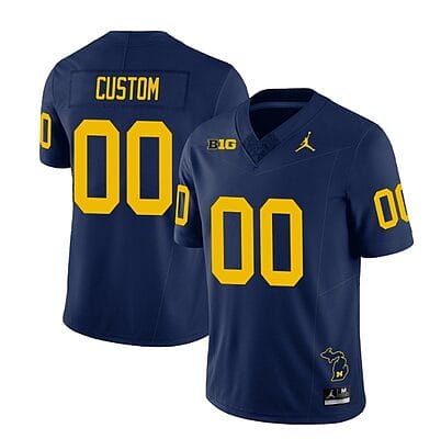 Custom Michigan Wolverines Jersey Special Name and Number College Football 2023 Stitched Navy
