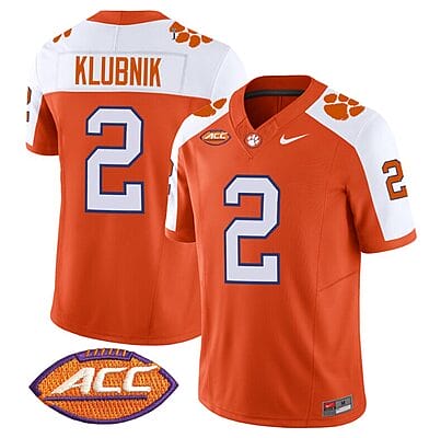 Cade Klubnik Jersey #2 Clemson Tigers Vapor Limited Acc Patch College Football Stitched Alternate