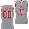 Custom Ohio State Buckeyes Jersey Name and Number College Basketball Lightweight Gray