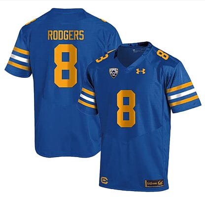 Cal Bears Aaron Rodgers Jersey #8 College Football 2023 Stitched Royal