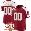Custom Alabama Jersey Name and Number SEC Championship 2023 Patch Gold Crimson Alternate