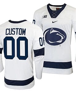 Custom Penn State Nittany Lions Jersey Name and Number White College Hockey Replica 2023-24