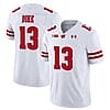 Chimere Dike Jersey #13 Wisconsin Badgers Vapor Limited College Football White