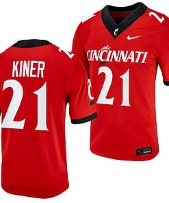 Cincinnati Bearcats Corey Kiner Jersey #21 Red 2023 Alternate College Football
