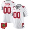 Custom Ohio State Jersey Name and Number Football Stitched Ohio Map Style 2 White Special