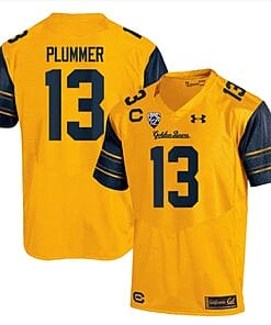 Cal Bears Jack Plummer Jersey #13 College Football 2023 Stitched Gold