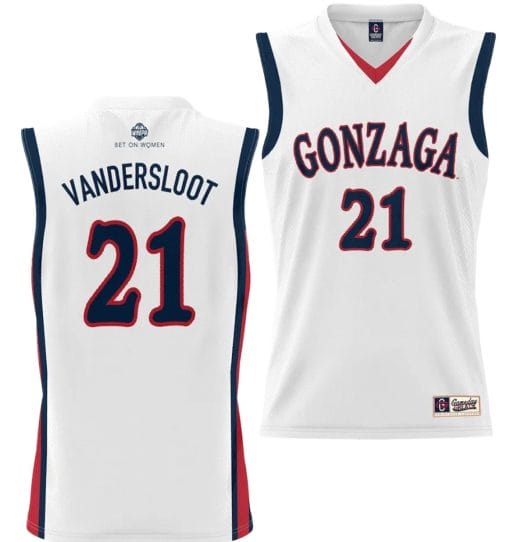 Courtney Vandersloot Jersey #21 Gonzaga Bulldogs NIL College Basketball Lightweight White