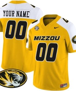 Custom Missouri Tigers Jersey Name and Number Vapor Limited College Football Stitched Gold Alternate