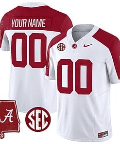 Custom Alabama Jersey Name and Number Vapor Limited Alabama Map Inverted All Stitched